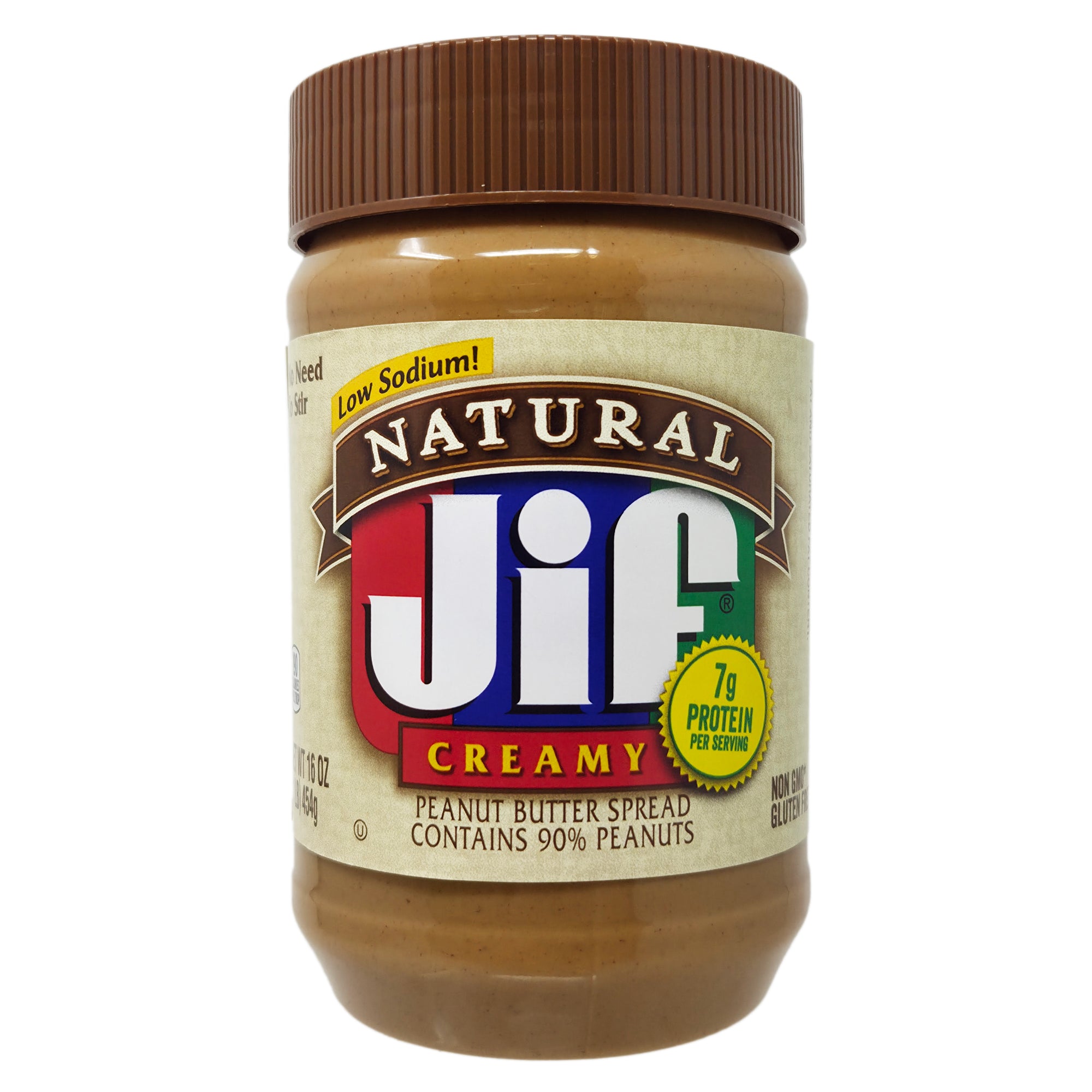 Jif Low Sodium Natural Creamy Peanut Butter - 16oz.